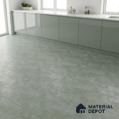 Cement Wall & Floor Tile TL 04672 F Nimbus Dream Green washed/weathered Surface 2 ft x 2 ft Porcelain Matte Finish 8 mm | Suitable for Living Room, Bedroom, Bathroom, Kitchen & Balcony