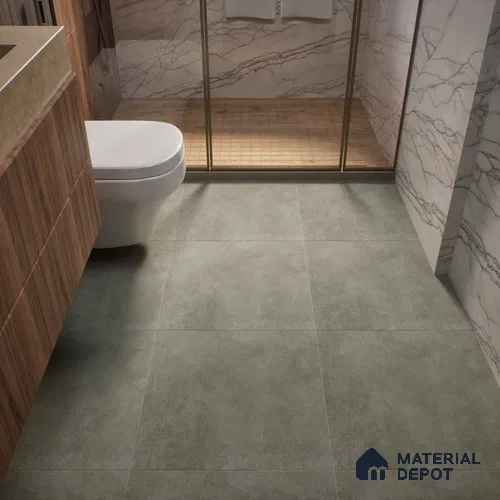 Cement Wall & Floor Tile TL 04672 G Nimbus Roman stone washed/weathered Surface 2 ft x 2 ft Porcelain Matte Finish 8 mm | Suitable for Living Room, Bedroom, Bathroom, Kitchen & Balcony