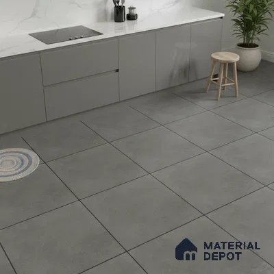 Cement Wall & Floor Tile TL 04672 G Nimbus Roman stone washed/weathered Surface 2 ft x 2 ft Porcelain Matte Finish 8 mm | Suitable for Living Room, Bedroom, Bathroom, Kitchen & Balcony