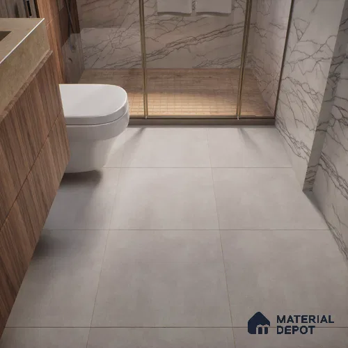 Cement Wall & Floor Tile TL 04672 H Nimbus Oyster Beige washed/weathered Surface 2 ft x 2 ft Porcelain Matte Finish 8 mm | Suitable for Living Room, Bedroom, Bathroom, Kitchen & Balcony