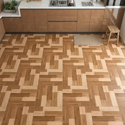 Wooden Tile TL 04677 Maple Miele Brown 2 ft x 2 ft Porcelain Matte Finish 8 mm | Suitable for Living Room, Bedroom, Bathroom, Kitchen & Balcony