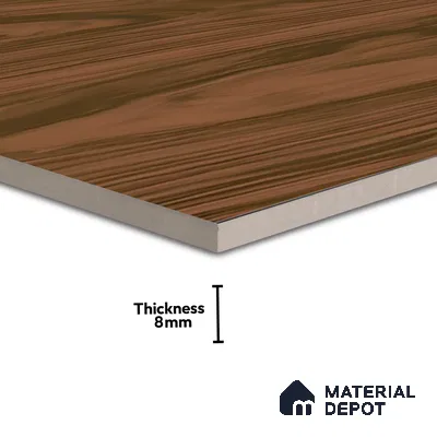 Wooden Tile TL 04679 Maple Elegant Dark Brown 2 ft x 2 ft Porcelain Matte Finish 8 mm | Suitable for Living Room, Bedroom, Bathroom, Kitchen & Balcony