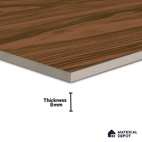 Wooden Tile TL 04679 Maple Elegant Dark Brown 2 ft x 2 ft Porcelain Matte Finish 8 mm | Suitable for Living Room, Bedroom, Bathroom, Kitchen & Balcony