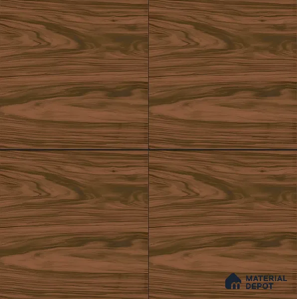 Wooden Tile TL 04679 Maple Elegant Dark Brown 2 ft x 2 ft Porcelain Matte Finish 8 mm | Suitable for Living Room, Bedroom, Bathroom, Kitchen & Balcony