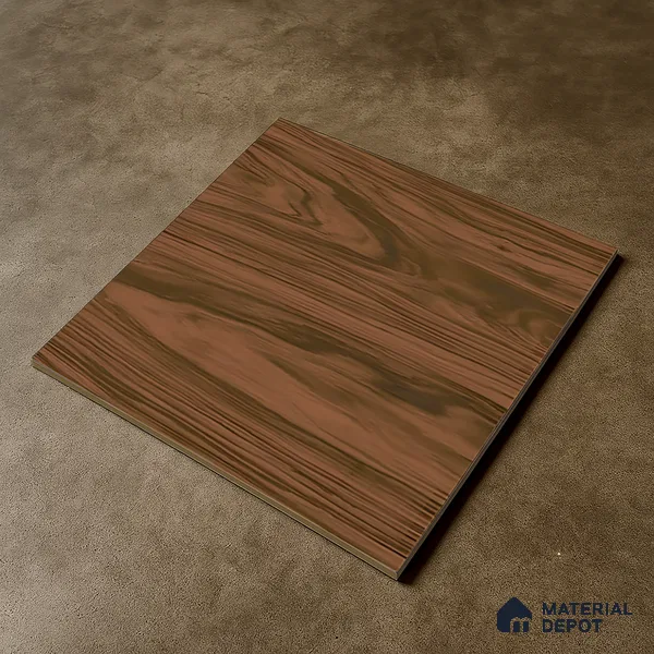 Wooden Tile TL 04679 Maple Elegant Dark Brown 2 ft x 2 ft Porcelain Matte Finish 8 mm | Suitable for Living Room, Bedroom, Bathroom, Kitchen & Balcony