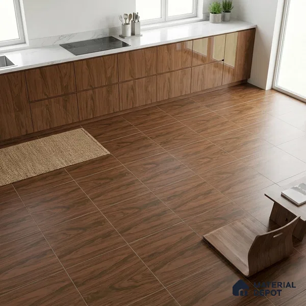 Wooden Tile TL 04679 Maple Elegant Dark Brown 2 ft x 2 ft Porcelain Matte Finish 8 mm | Suitable for Living Room, Bedroom, Bathroom, Kitchen & Balcony (Sample)