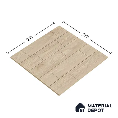 Wooden Tile TL 04683 Maple Espresso 2 ft x 2 ft Porcelain Matte Finish 8 mm | Suitable for Living Room, Bedroom, Bathroom, Kitchen & Balcony
