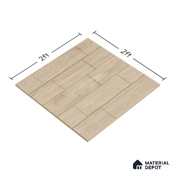 Wooden Tile TL 04683 Maple Espresso 2 ft x 2 ft Porcelain Matte Finish 8 mm | Suitable for Living Room, Bedroom, Bathroom, Kitchen & Balcony