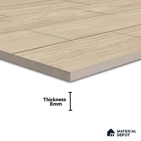 Wooden Tile TL 04683 Maple Espresso 2 ft x 2 ft Porcelain Matte Finish 8 mm | Suitable for Living Room, Bedroom, Bathroom, Kitchen & Balcony