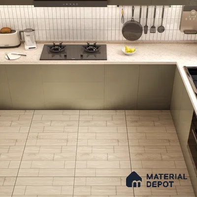 Wooden Tile TL 04683 Maple Espresso 2 ft x 2 ft Porcelain Matte Finish 8 mm | Suitable for Living Room, Bedroom, Bathroom, Kitchen & Balcony