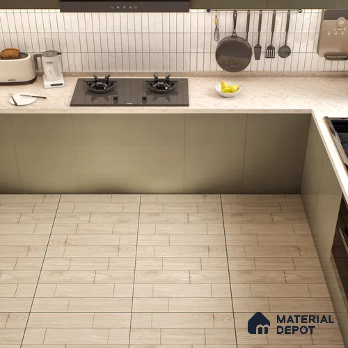 Wooden Tile TL 04683 Maple Espresso 2 ft x 2 ft Porcelain Matte Finish 8 mm | Suitable for Living Room, Bedroom, Bathroom, Kitchen & Balcony