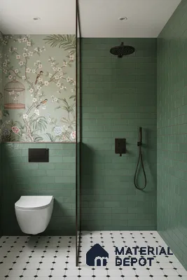 Faux Subway Wall Tile TL 04685 D Brick Solara Dyna Azul 2 ft x 1 ft Ceramic Glossy Finish - 9 mm | Suitable For Kitchen, Bathroom Walls and Backsplashes | Please Expect a Slight Variation of Pattern