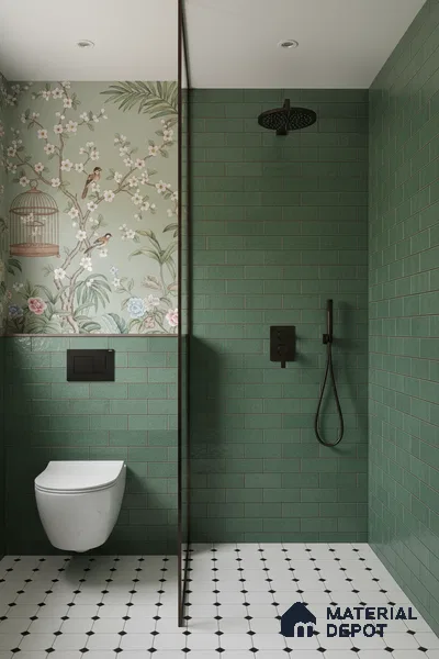 Faux Subway Wall Tile TL 04685 D Brick Solara Dyna Azul 2 ft x 1 ft Ceramic Glossy Finish - 9 mm | Suitable For Kitchen, Bathroom Walls and Backsplashes | Please Expect a Slight Variation of Pattern