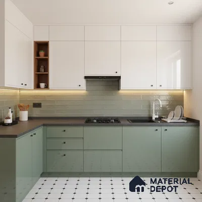 Faux Subway Wall Tile TL 04685 E Brick Solara Emerald Green 2 ft x 1 ft Ceramic Glossy Finish - 9 mm | Suitable For Kitchen, Bathroom Walls and Backsplashes | Please Expect a Slight Variation of Pattern