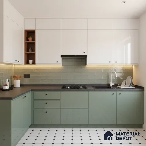 Faux Subway Wall Tile TL 04685 E Brick Solara Emerald Green 2 ft x 1 ft Ceramic Glossy Finish - 9 mm | Suitable For Kitchen, Bathroom Walls and Backsplashes | Please Expect a Slight Variation of Pattern