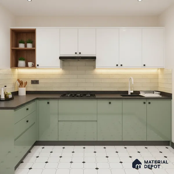 Faux Subway Wall Tile TL 04685 F Brick Solara Latte Beige 2 ft x 1 ft Ceramic Glossy Finish - 9 mm | Suitable For Kitchen, Bathroom Walls and Backsplashes | Please Expect a Slight Variation of Pattern