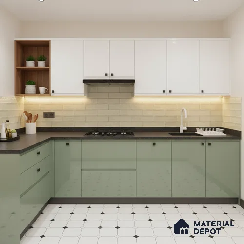 Faux Subway Wall Tile TL 04685 F Brick Solara Latte Beige 2 ft x 1 ft Ceramic Glossy Finish - 9 mm | Suitable For Kitchen, Bathroom Walls and Backsplashes | Please Expect a Slight Variation of Pattern
