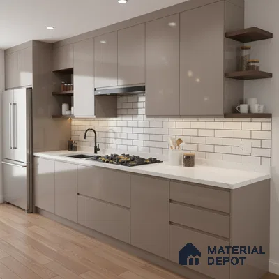 Faux Subway Wall Tile TL 04685 H Brick Solara Bright White 2 ft x 1 ft Ceramic Glossy Finish - 9 mm | Suitable For Kitchen, Bathroom Walls and Backsplashes | Please Expect a Slight Variation of Pattern (Sample)