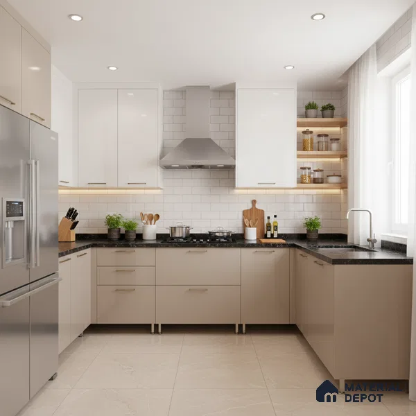 Faux Subway Wall Tile TL 04685 H Brick Solara Bright White 2 ft x 1 ft Ceramic Glossy Finish - 9 mm | Suitable For Kitchen, Bathroom Walls and Backsplashes | Please Expect a Slight Variation of Pattern (Sample)