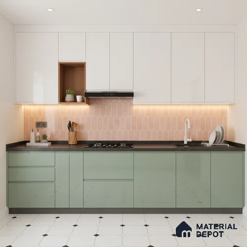 Faux Subway Wall Tile TL 04686 D Popsicle Solara Mauve Pink 2 ft x 1 ft Ceramic Glossy Finish - 9 mm | Suitable For Kitchen, Bathroom Walls and Backsplashes | Please Expect a Slight Variation of Pattern