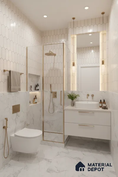 Faux Subway Wall Tile TL 04686 I Popsicle Solara Satin White 2 ft x 1 ft Ceramic Glossy Finish - 9 mm | Suitable For Kitchen, Bathroom Walls and Backsplashes | Please Expect a Slight Variation of Pattern (Sample)