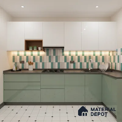 Faux Subway Wall Tile TL 04687 F Vertiline Brick Solara Dreamstone Mixed White 2 ft x 1 ft Ceramic Glossy Finish - 9 mm | Suitable For Kitchen, Bathroom Walls and Backsplashes | Please Expect a Slight Variation of Pattern