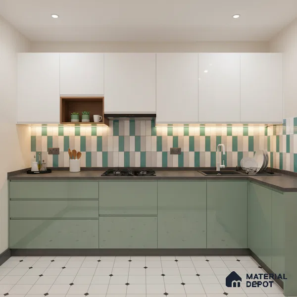 Faux Subway Wall Tile TL 04687 F Vertiline Brick Solara Dreamstone Mixed White 2 ft x 1 ft Ceramic Glossy Finish - 9 mm | Suitable For Kitchen, Bathroom Walls and Backsplashes | Please Expect a Slight Variation of Pattern