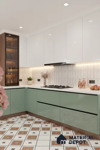 Faux Subway Wall Tile TL 04688 B Capsule Solara Carpaccio White 2 ft x 1 ft Ceramic Glossy Finish - 9 mm | Suitable For Kitchen, Bathroom Walls and Backsplashes | Please Expect a Slight Variation of Pattern