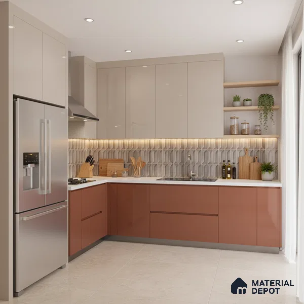 Faux Subway Wall Tile TL 04688 F Capsule Solara Eclipse Grey 2 ft x 1 ft Ceramic Glossy Finish - 9 mm | Suitable For Kitchen, Bathroom Walls and Backsplashes | Please Expect a Slight Variation of Pattern (Sample)
