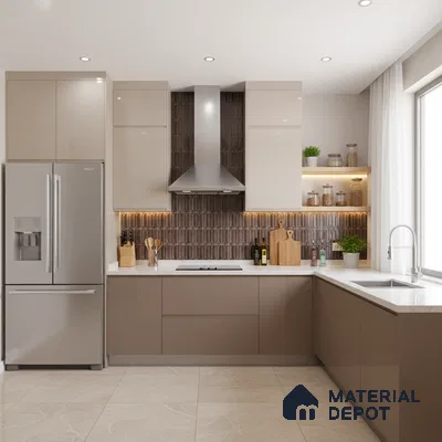 Faux Subway Wall Tile TL 04688 J Capsule Solara Berlin Brown 2 ft x 1 ft Ceramic Glossy Finish - 9 mm | Suitable For Kitchen, Bathroom Walls and Backsplashes | Please Expect a Slight Variation of Pattern (Sample)