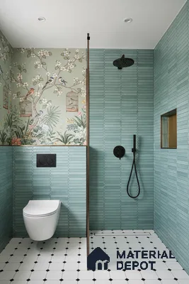 Faux Subway Wall Tile TL 04689 B Pencil Kitkat Solara Marine Blue 2 ft x 1 ft Ceramic Glossy Finish - 9 mm | Suitable For Kitchen, Bathroom Walls and Backsplashes | Please Expect a Slight Variation of Pattern