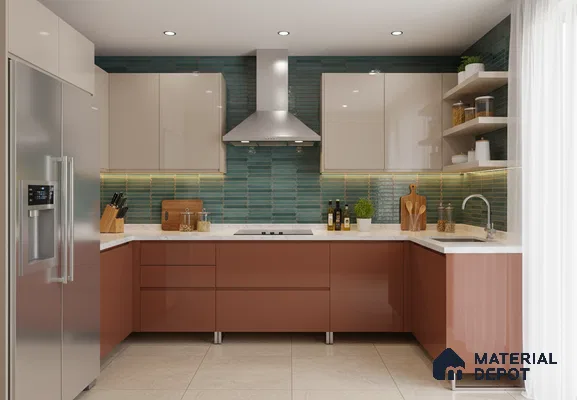 Faux Subway Wall Tile TL 04689 C Pencil Kitkat Solara French Blue 2 ft x 1 ft Ceramic Glossy Finish - 9 mm | Suitable For Kitchen, Bathroom Walls and Backsplashes | Please Expect a Slight Variation of Pattern (Sample)