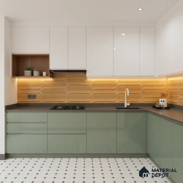 Faux Subway Wall Tile TL 04690 E Horizon Capsule Solara Oxide Brown 2 ft x 1 ft Ceramic Glossy Finish - 9 mm | Suitable For Kitchen, Bathroom Walls and Backsplashes | Please Expect a Slight Variation of Pattern (Sample)
