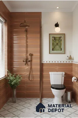 Faux Subway Wall Tile TL 04690 Horizon Capsule Solara Sparrow Brown 2 ft x 1 ft Ceramic Glossy Finish - 9 mm | Suitable For Kitchen, Bathroom Walls and Backsplashes | Please Expect a Slight Variation of Pattern