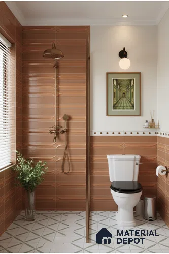 Faux Subway Wall Tile TL 04690 Horizon Capsule Solara Sparrow Brown 2 ft x 1 ft Ceramic Glossy Finish - 9 mm | Suitable For Kitchen, Bathroom Walls and Backsplashes | Please Expect a Slight Variation of Pattern