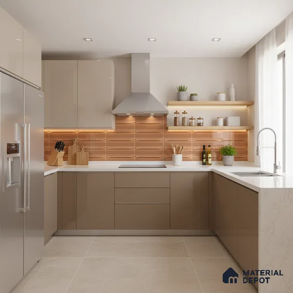 Faux Subway Wall Tile TL 04690 Horizon Capsule Solara Sparrow Brown 2 ft x 1 ft Ceramic Glossy Finish - 9 mm | Suitable For Kitchen, Bathroom Walls and Backsplashes | Please Expect a Slight Variation of Pattern