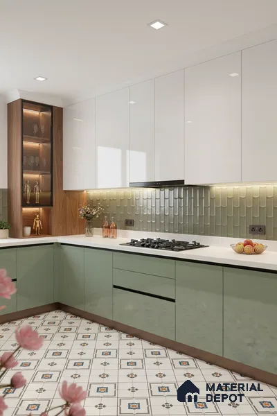 Faux Subway Wall Tile TL 04692 D Gradient Solara Grey Thunder 2 ft x 1 ft Ceramic Glossy Finish - 9 mm | Suitable For Kitchen, Bathroom Walls and Backsplashes | Please Expect a Slight Variation of Pattern (Sample)