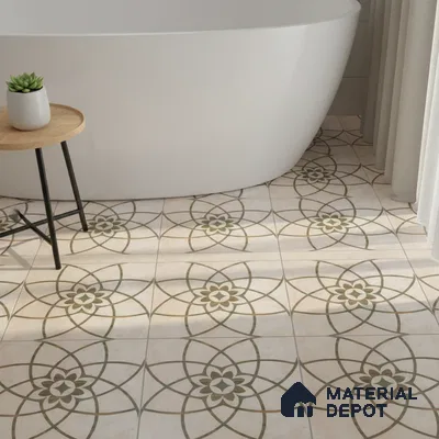 Moroccan Tile TL 04794 B Zellige Kent Decor Beige 1 ft x 1 ft Vitrified Matte Finish - 11 mm | Random Design | Suitable for Kitchen, Bathroom, Balcony Floor & Wall | Please Expect a Slight Variation of Pattern (Sample)
