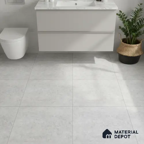 Cement Tile TL 04797 Zellige Grey Plano Grey 1 ft x 1 ft Vitrified Matte Finish - 11 mm | Suitable for Kitchen, Bathroom, Balcony Floor & Wall