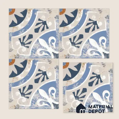 Moroccan Wall & Floor Tile TL 04801 Zellige Rustic Tulsa Multi Colour 1 ft x 1 ft Porcelain Matte Finish - 11 mm | Suitable for Kitchen, Bathroom, Balcony | Please Expect a Slight Variation of Pattern