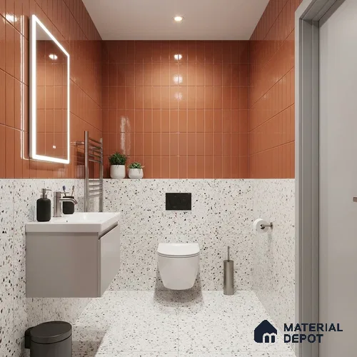 Subway Wall Tile TL 04826 H Encanto Spiced Umber 12 x 3 inch Ceramic Glossy Finish - 6.5 mm | Suitable for Highlighter Walls, Foyer, Bathroom, Kitchen Wall & Backsplashes