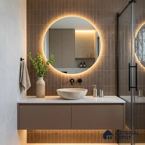 Subway Glossy Finish Brown Ceramic Wall Tile | TL 04826 T 1 ft x 3 inch - 6.5 mm | Suitable For Bathroom, Kitchen Backsplash & Restaurant