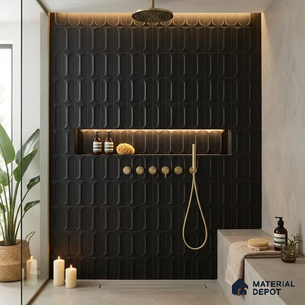 Faux Subway Wall Tile TL 04920 C Estilo Retro Capsule 2 Candido 1 ft x 1 ft Ceramic Matte Finish - 9 mm | Suitable for Highlighter Walls, Foyer, Bathroom, Kitchen Wall & Backsplashes | Please Expect a Slight Variation of Pattern