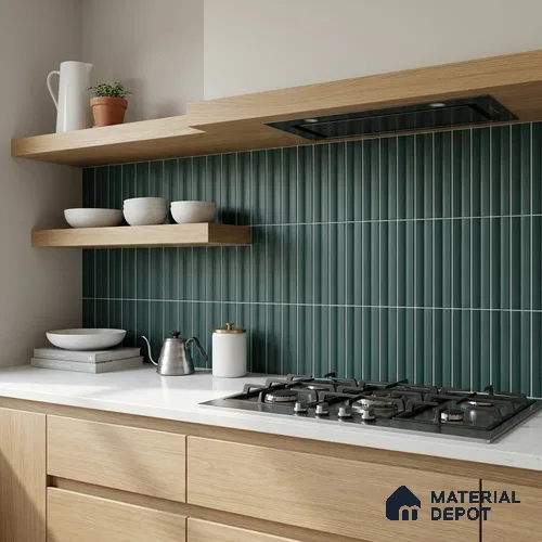 Subway Matte Finish Tortora Green Ceramic Wall Tile | TL 04961 C 1 ft x 3 inch - 6.5 mm | Suitable For Bathroom, Kitchen Backsplash & Restaurant