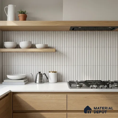 Subway Matte Finish Glacier White Ceramic Wall Tile | TL 04961 G 1 ft x 3 inch - 6.5 mm | Suitable For Bathroom, Kitchen Backsplash & Restaurant