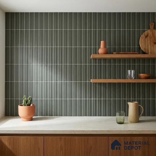 Subway Matte Finish Carbon Noir Ceramic Wall Tile | TL 04963 D 1 ft x 3 inch - 6.5 mm | Suitable For Bathroom, Kitchen Backsplash & Restaurant