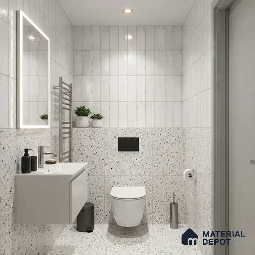 Subway Wall Tile TL 04966 E Cielo Shade 1 Altos Clasico 12 x 3 inch Ceramic Glossy Finish - 6.5 mm | Suitable for Highlighter Walls, Foyer, Bathroom, Kitchen Wall & Backsplashes