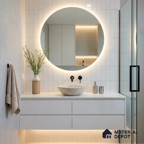 Subway Glossy Finish White Ceramic Wall Tile | TL 04966 I 1 ft x 3 inch - 6.5 mm | Suitable For Bathroom, Kitchen Backsplash & Restaurant