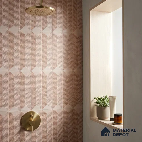 Subway Wall Tile TL 04999 G Lucent Decor Knitted Fabric Linen 12 x 3 inch Ceramic Matte Finish - 6 mm | Suitable for Highlighter Walls, Foyer, Bathroom, Kitchen Wall & Backsplashes