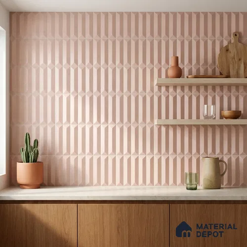 Subway Matte Finish Knitted Fabric Linen Ceramic Wall Tile | TL 04999 H 1 ft x 3 inch - 6 mm | Suitable For Bathroom, Kitchen Backsplash & Restaurant